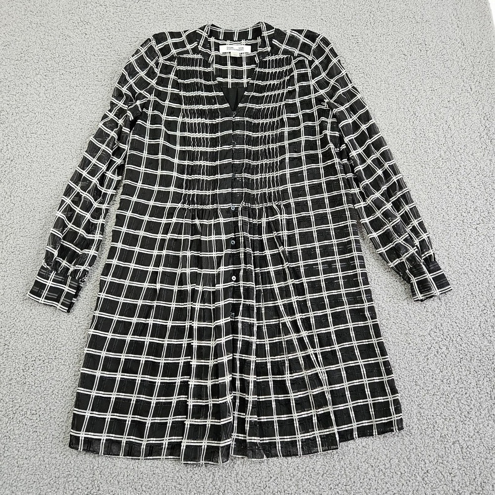 Diane Von‎ Furstenberg Black and White Pleated Mini Dress